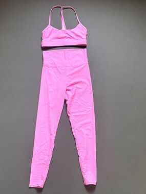 COPY ALO Yoga Pink Sports Top - Bright Pink Activewear